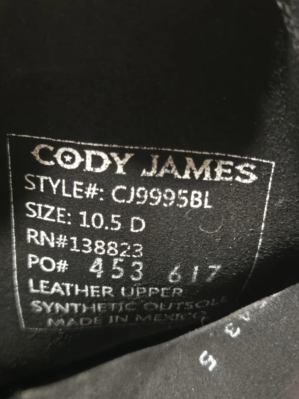 Cody James durable black